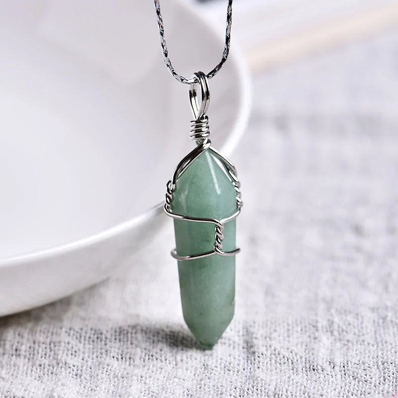 Natural Crystal Point Pendant: DIY Jewelry Gift